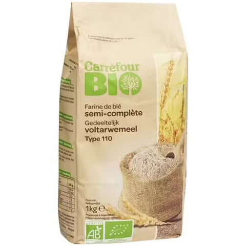 ORGANIC SEMI-WHOLE WHEAT FLOUR 1KG (#115655)