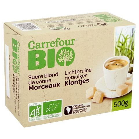 ORGANIC BROWN CANE SUGAR CUBES 500G (#115669)
