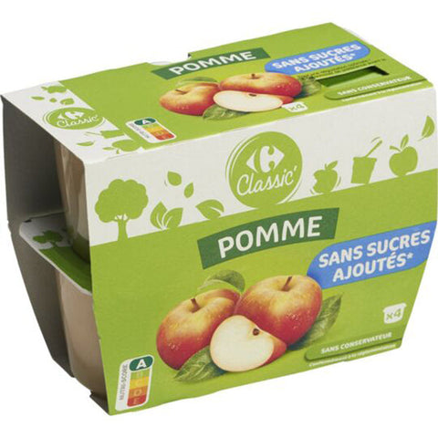 APPLESAUCE DESS W/O ADDED SUGAR 100G (#115020)