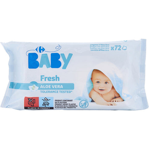 FRESH ALOE VERA WIPES 72PC (#118371)