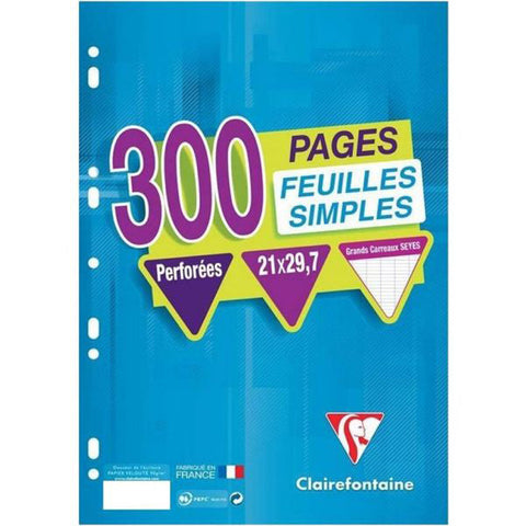 SIMPLE PUNCHED SHEETS LARGE GRIDS A4 300PC (#119761)