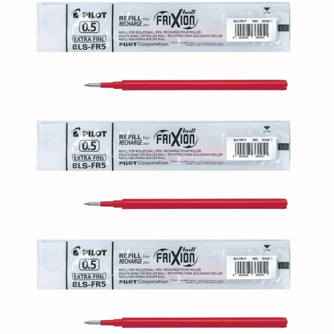 3 RED FRIXION REFILLS 0.5MM 3PC (#119813)