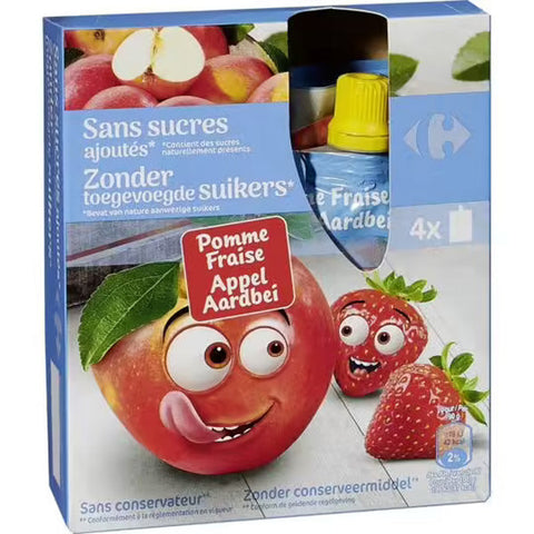 APP STRAWBER W/O ADDED SUGAR POUCH 90G (#114999)