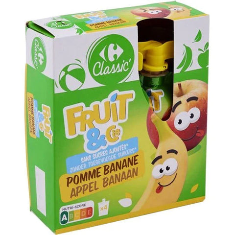 APP BANANA WITHT ADDED SUGAR POUCH 90G (#115000)