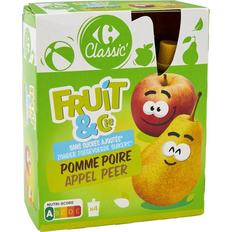 APPLE PEAR WITHOUT ADD SUGAR POUCH 90G (#115001)