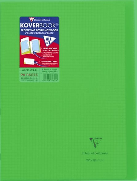 NOTEBOOK COVER DARK GREEN SMALL SQUARES (#122226)