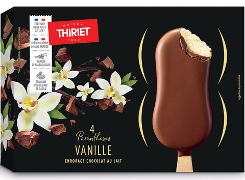 PARENTHESE ICE CREAM BARS VANILLA MILK CHOCO 288G 4PC (#120603)