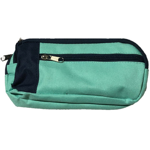 BICOLOR ZIP PENCIL CASE BLUE GREEN (#122272)