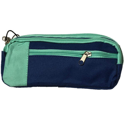 BICOLOR ZIP PENCIL CASE BLUE GREEN (#122268)