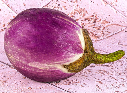 PURPLE ROUND EGGPLANT (500G) (#122840)