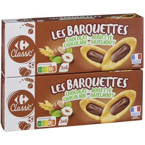 CHOCOLATE HAZELNUT BARQUETTES 120G (#116435)