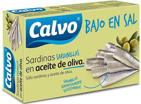 SARDINES IN LIGHTLY SALTED OLIVE OIL 90G (#121056)