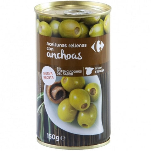 GREEN OLIVES STUFFED WITH ANCHOVIES 350G (#127712)