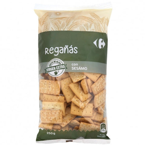 REGANAS WITH SESAME AND EXTRA VIRGIN OLIVE OIL 250G (#127653)