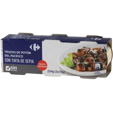 CHUNKS OF SQUID FROM PACIFIC IN INK 78G (#127733)