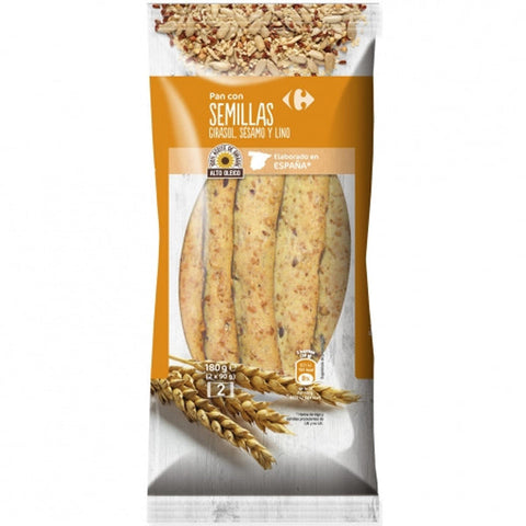 BREAD WITH SUNFLOWER SESAME AND FLAX SEEDS X90G (#127686)