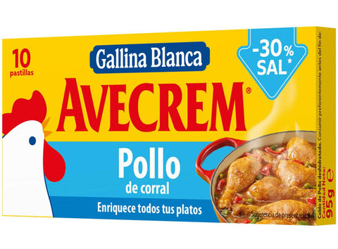 AVECREM CHICKEN BROTH CUBES LOW SALT 10PCS (#120918)