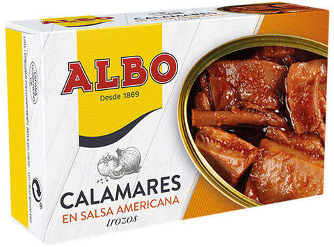 SQUID PIECES IN AMERICAN SAUCE 120G (#121051)