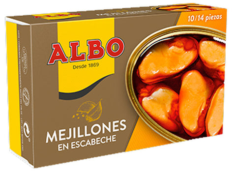 MUSSELS IN ESCABECHE SAUCE 120G (#121047)