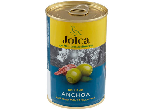 MANZANILLA GREEN OLIVES WITH ANCHOVIES 300G (#124281)