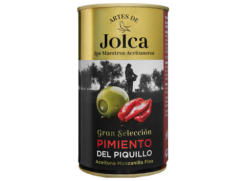 GREEN MANZANILLA OLIVES WITH PEPPERS 300G (#124283)