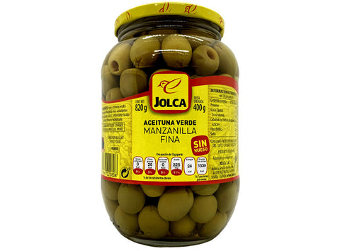 PITTED GREEN OLIVES 820G (#124368)