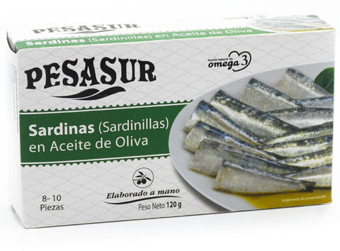 SMALL SARDINES IN OLIVE OIL 120G (#124273)