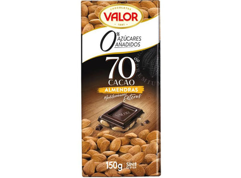 70% DARK CHOCOLATE WITH ALMONDS 150G (#121016)