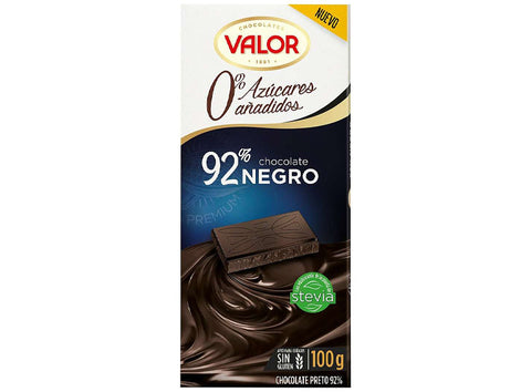 92% DARK CHOCOLATE NO ADDED SUGAR 100G (#121225)