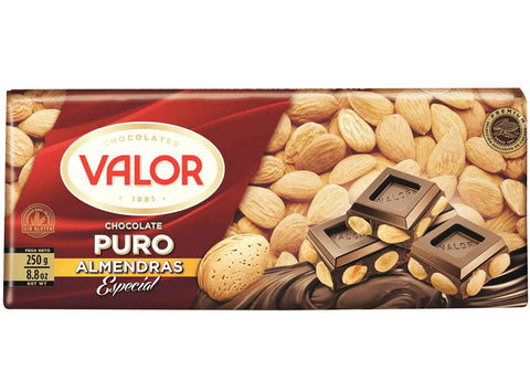 PURE CHOCOLATE WITH MEDITERRANEAN ALMONDS 250G (#121163)