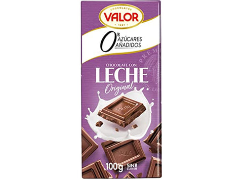 MILK CHOCOLATE NO ADDED SUGARS 100G (#120963)