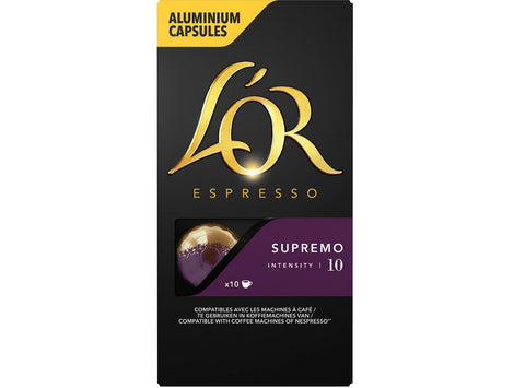 SUPREMO ESPRESSO COFFEE CAPSULES 10PC (#118112)