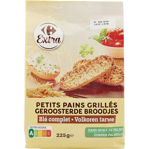 WHOLE WHEAT TOAST SLICES 225G (#118072)
