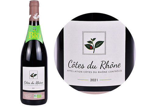ORGANIC RED WINE COTES DU RHONE 2020 75CL (#118808)