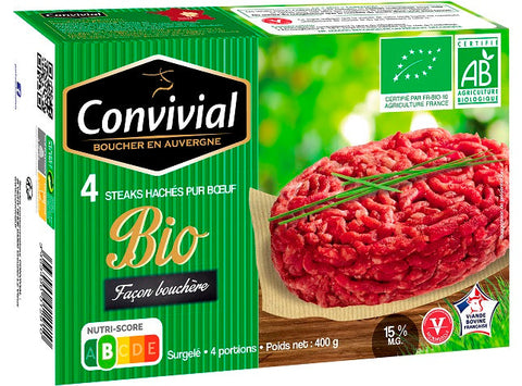 ORG PURE BEEF MINCED PATTIES 100G (#122722)