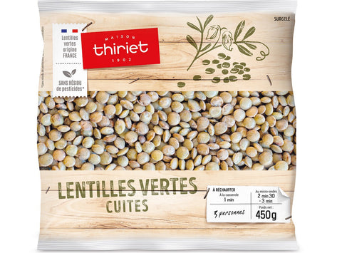 COOKED GREEN LENTILS ECO 450G (#126556)