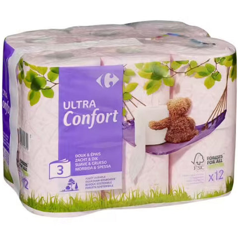 ULTRA COMFORT 3-PLY TOILET PAPER 12PC (#119615)