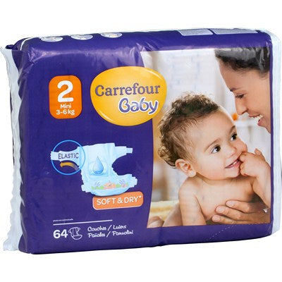 DIAPERS MINI 3-6KG 64PC (#118378)