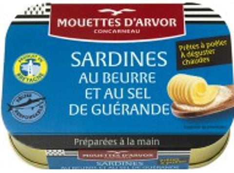 SARDINES WITH BUTTER GUERANDE SALT 115G (#122543)
