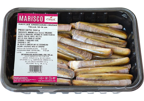 AMERICAN RAZOR CLAMS 500G (#124375)