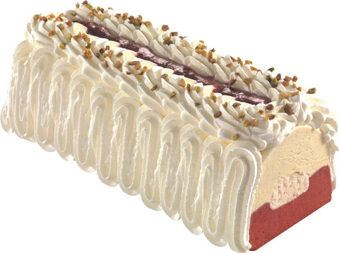 VANILLA RASPBERRY ICE CREAM LOG 800G (#121955)