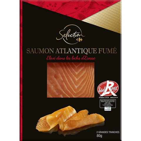 SCOTTISH SMOKED SALMON RED LABEL FISH 80G (#116006)
