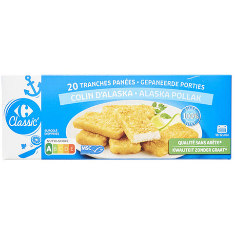 BREADED ALASKA POLLOCK SLICES 50G (#120175)