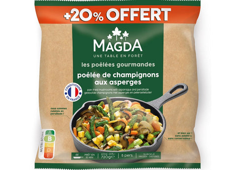 PAN-FRIED MUSHROOMS WITH ASPARAGUS 720G (#120577)