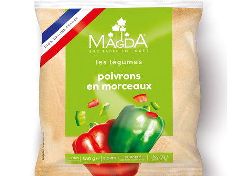 GREEN AND RED CAPSICUM PIECES 500G (#120574)