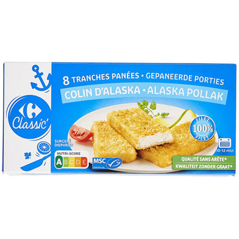 BREADED ALASKA POLLOCK SLICES 50G (#120126)