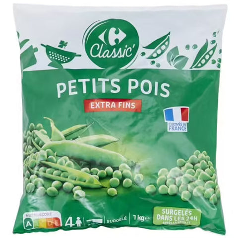 EXTRA-FINE GREEN PEAS 1KG (#120059)