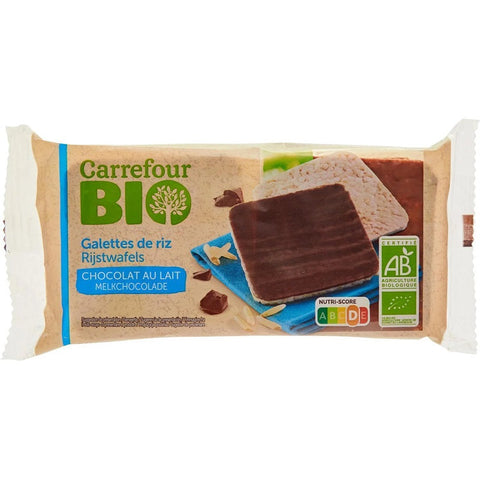 ORGANIC MILK CHOCOLATE RICE CAKES 100G (#118043)
