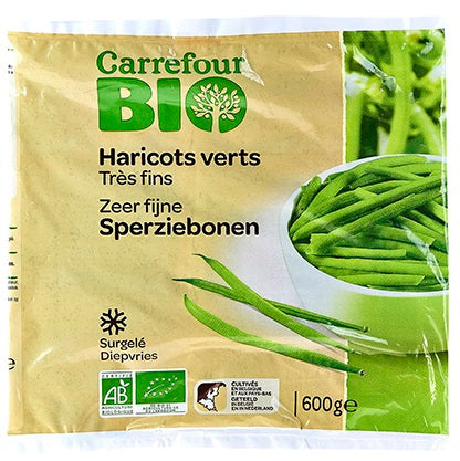 ORG FINE GREEN BEANS 600G (#120237)