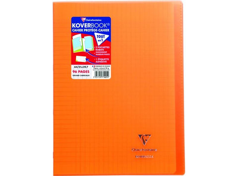NOTEBOOK CLEAR COVER ORANGE A4 (#126155)